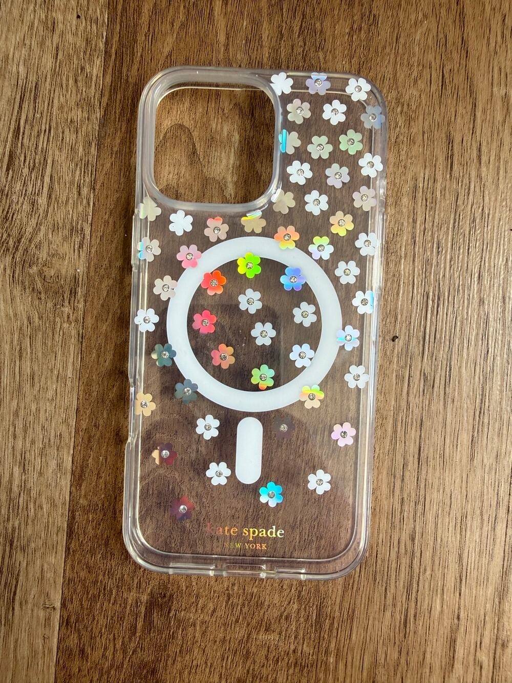Kate Spade New York Scattered Flowers Iridescent MagSafe iPhone 16 Pro Max Case